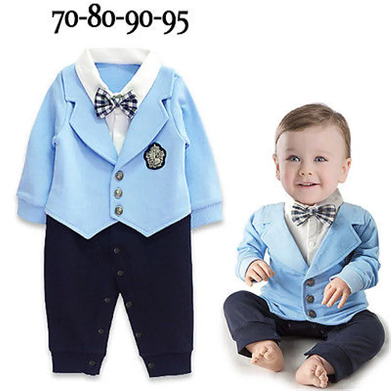 Детский комбинезон для маленького джентльмена, комбинезон, вечерние костюмы, одежда для детей 0-24 месяцев