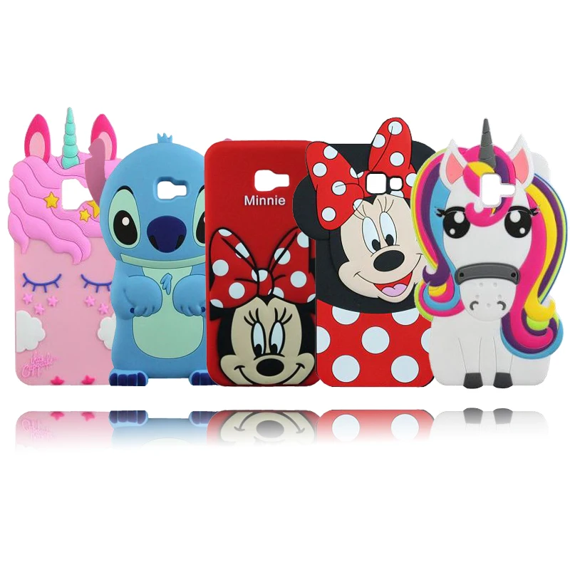 

For Samsung J4 Plus Case 3D Unicorn Minnie Cat Soft Rubber Phone Cover Cases For Samsung Galaxy J6 Plus