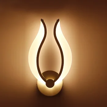 

White/Warm White Light Fashion Acrylic Wall Lamp Brief Modern Led Wall Light Bedroom Living Room Bedside Lamp Creative Light