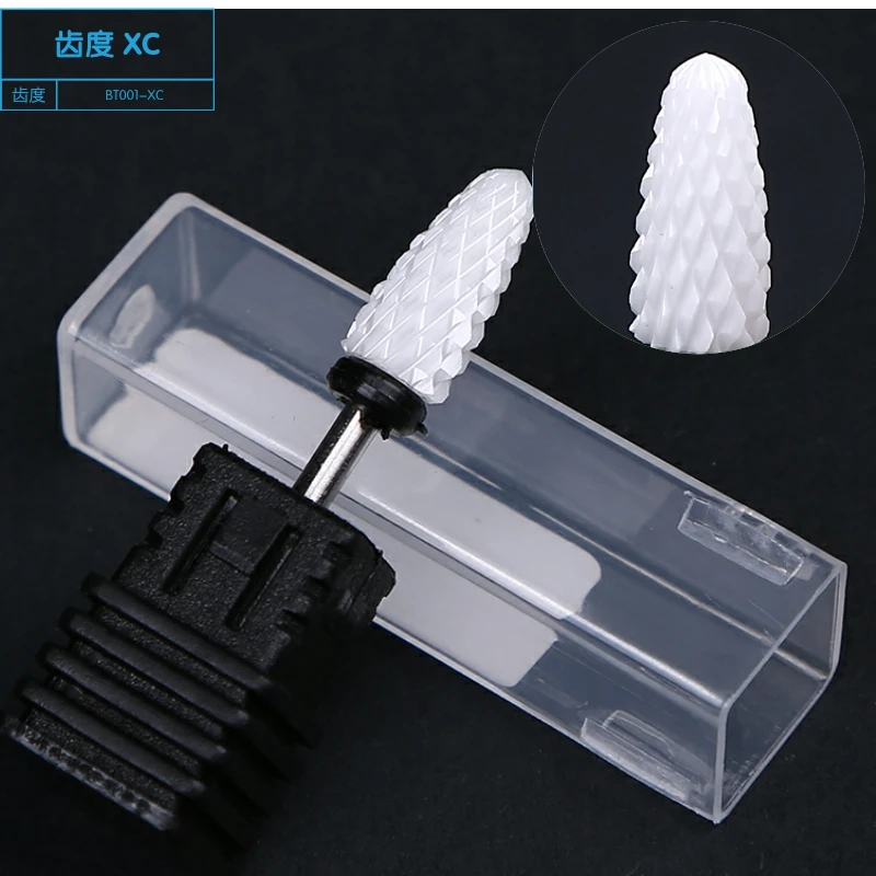 

1pc Black XC Ceramic Nail Drill Polishing Bits Manicure Machine Accessories Rotary Electric Nail Files Manicure Cutter 3/32"size