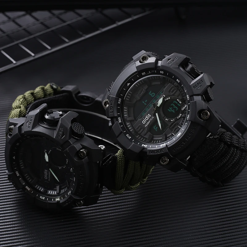  Addies G Shock Men's Military Watch With Compass 3Bar Waterproof Watches Digital Movement Fashion&C