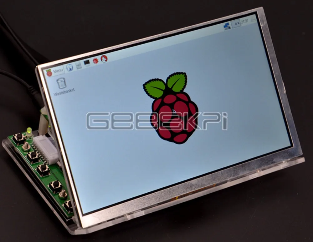 

GeeekPi 7 inch 1024*600 LCD Screen Display Monitor Kit with Transparent Acrylic Bracket For Raspberry Pi / PC Windows