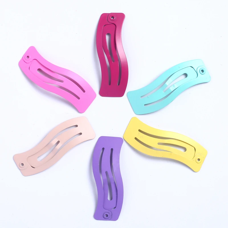 

12pcs Headwear Hair Accessories for Girls BB Hair Clips Children Baby Snap Hairpin Creative Super Cute Wavy Paint Metal Barrette
