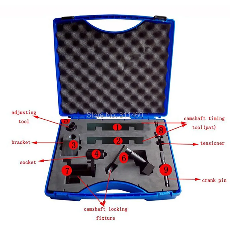 

M60 M62 Engines Camshaft VANOS Timing Tools on M62 Engines Adjusting Tool for BMW X5 4.4 Crankshaft Locking Tool