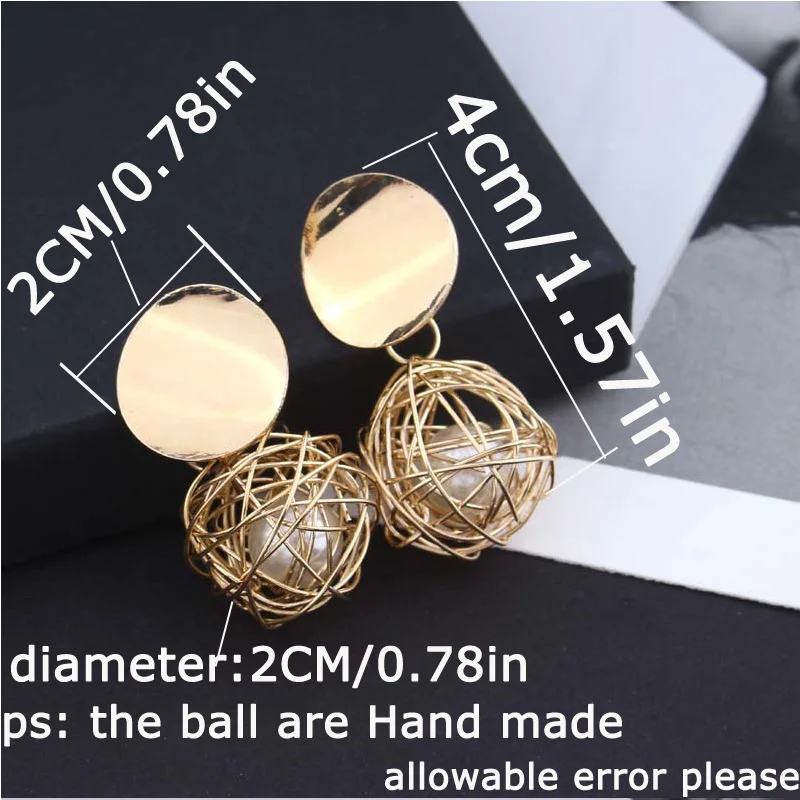 Fashion statement earrings 2018 ball Geometric earrings For Women Hanging Dangle Earrings Drop Earing modern Jewelry
