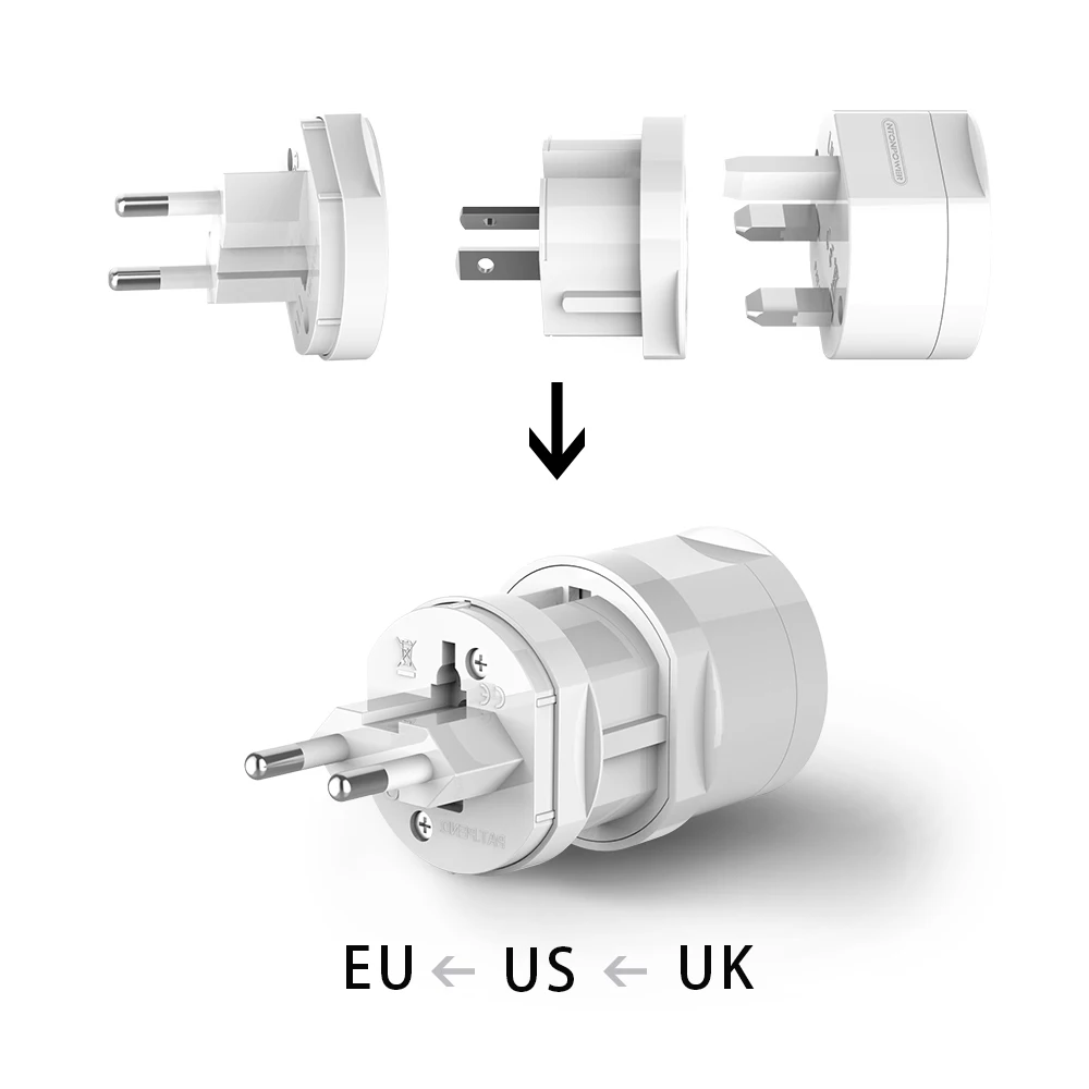 NTON power Универсальный Международный адаптер для путешествий, Электрический штепсельный адаптер, портативная розетка, розетка, конвертер для ЕС/США/Австралии/Великобритании