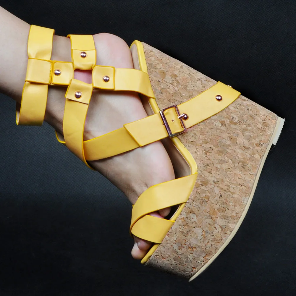 

SARAIRIS brand design wedges Women Shoes large Size 35-47 Summer Sandals Gladiator Party high Heels Shoes Woman