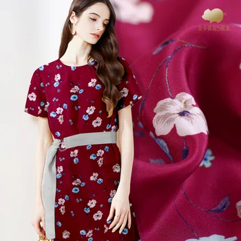 

30mm matt heavy crepe silk fabric digital inkjet drape high-end cheongsam dress chinese silk fabric wholesale silk cloth