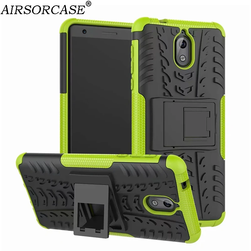 

5.2'' for Nokia 3.1 (2018) Case Cover Rugged Armor Phone Cases Hard PC & TPU Hybrid Kickstand Back Cover