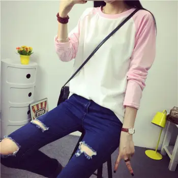 

Women's Loose Jumper Tops Outerwear Long Sleeve Crewneck Sweatshirt Tracksuit