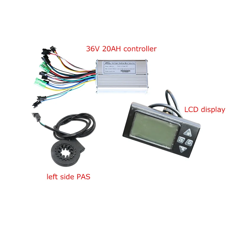 36 В 350 Вт/500 Вт контроллер электрического велосипеда с ЖК-дисплеем PAS датчик скорости водонепроницаемый кабель Электрический велосипед Ebike комплект электрических деталей - Цвет: 36V 20AH PAS1