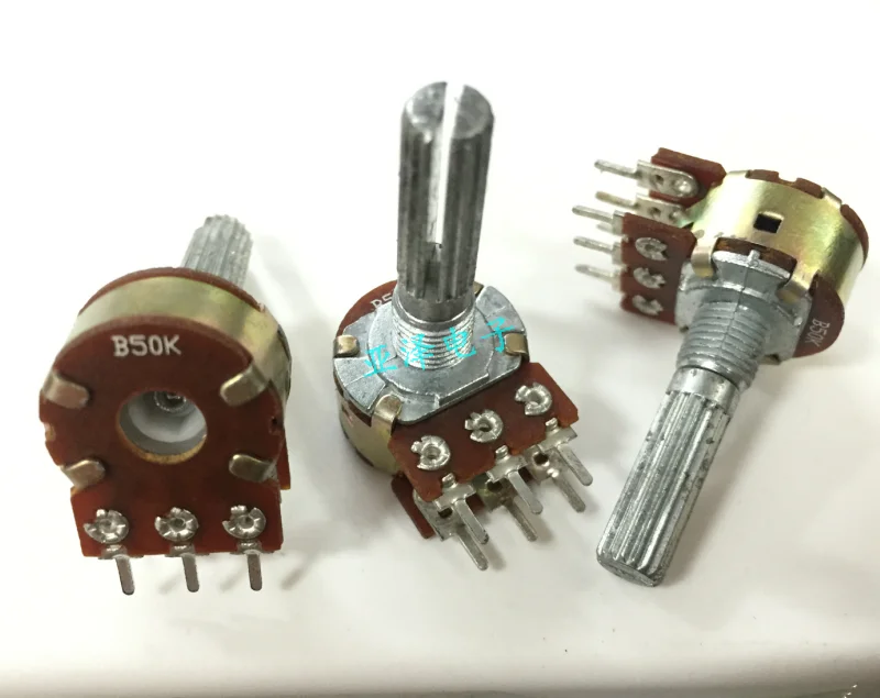 16 double potentiometer switch b50k sawtooth shaft length potentiometer light switch