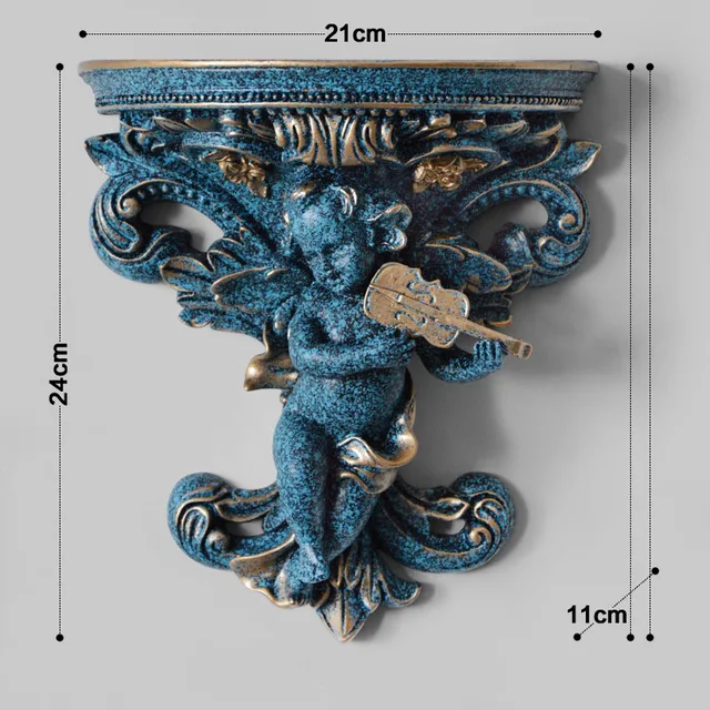 Europe Beautiful Resin Wall Hanging Figurine Articles Ornament Angle