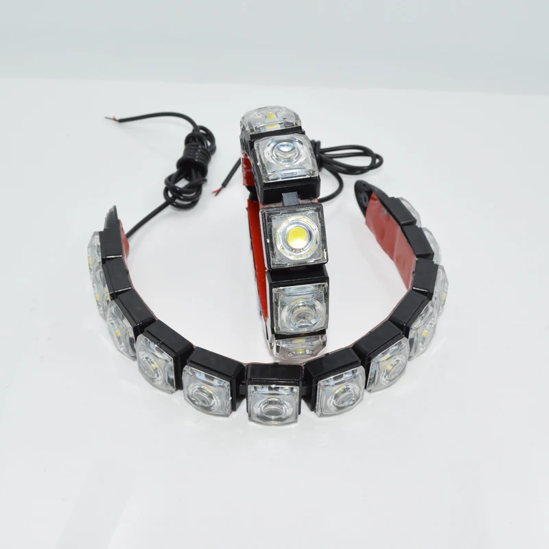 

2x Flexible DRL LED Daytime Running Lights Lamp 12 LED fog lights Soft Tube White Turn Signal Strip Lights