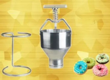 

Manual Waffle maker Corn Crisp Maker Stainless steel Mini Manual Donut Maker handheld Cake Donut Hopper with Stand