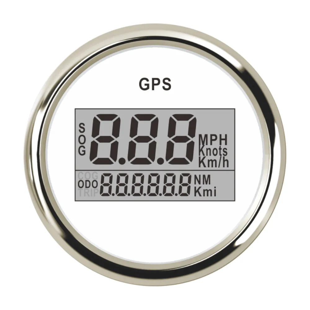 2 ''52 мм gps измеритель скорости одометр цифровой gps лодочный измеритель скорости 0~ 999 узлов км/ч mph Автомобильный датчик скорости gps антенна подсветка - Цвет: WS