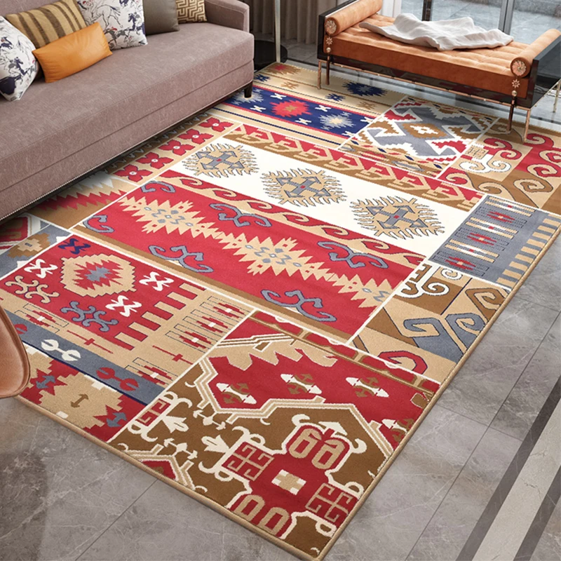 

American Style Carpet Livingroom Classic Vintage Moroccan Bedroom Rug Home Coffee Table Floor Mat Study Room Rugs And Carpets