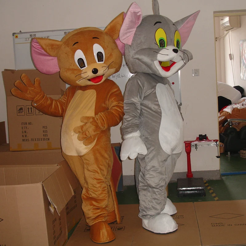 

tom cat and jerry mouse mascot costume cosplay fancy holloween costume for adult cosplay