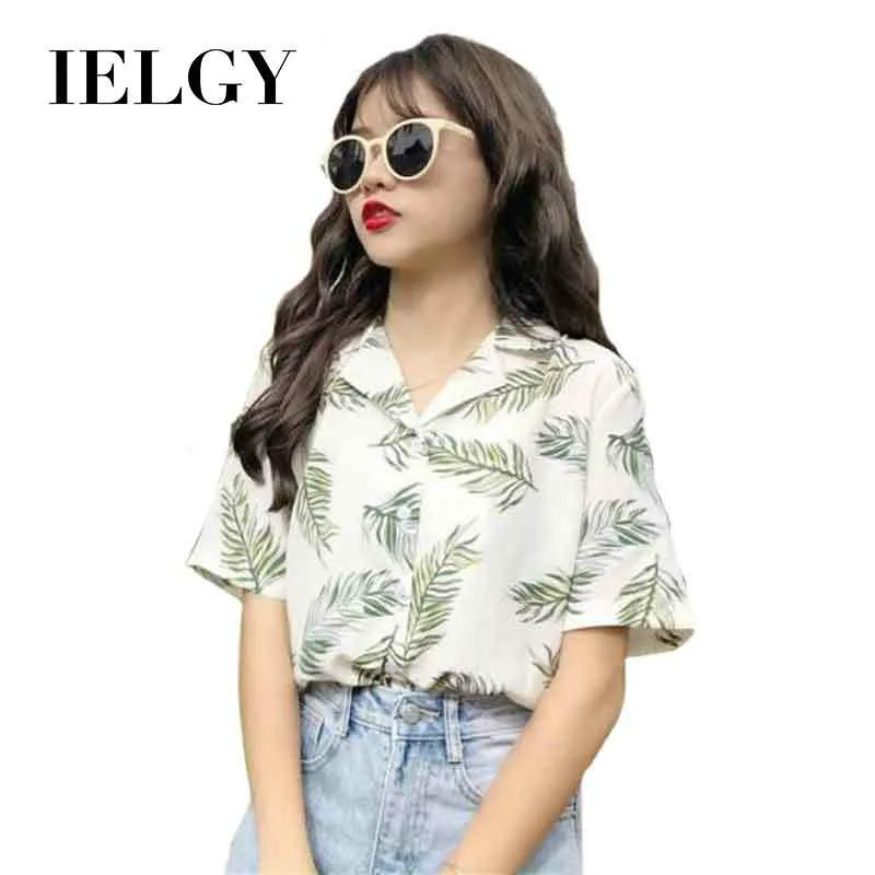

IELGY Blus Model Hawaiian Bahan Sifon Tipis Ukuran Besar womens tops and blouses women