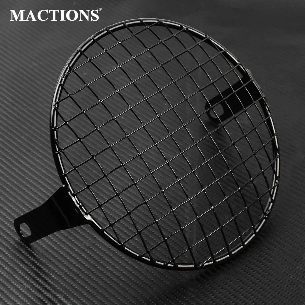 6.3" Retro Motorcycle Headlight Grill Cover Mask protect Grill Side