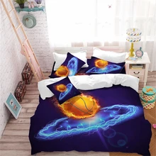 Fire Basketball Bedding Set 3D Sports Design Duvet Cover Set Blue Lightning Print Bedding King Queen Bedclothes Pillowcase D45 Fire Basketball Bedding Set 3D Sports Design Duvet Cover Set Blue Lightning Print Bedding King Queen Bedclothes Pillowcase D45