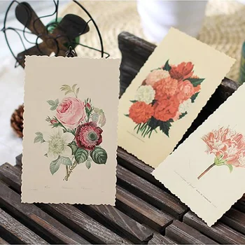 

30pcs elegant flower style card multi-use as Scrapbooking party invitation DIY Decoration gift card message card postcard