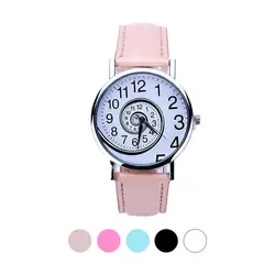 Женские Повседневные часы 1 предмет леди Талисманы искусственная кожа наручные часы Мода вихрем узор аналоговый женский часы марки