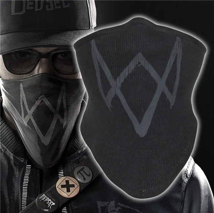 

Watch Dogs 2 Dedsec Aiden Marcus Holloway Mask Face Muffle Cosplay