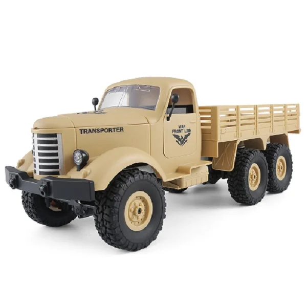 Desert Sand Новые радиоуправляемые автомобили 6WD внедорожник военный грузовик Наклонный самолет дифференциальные амортизаторы преобразования скорости яркие прожекторы - Цвет: Desert Sand