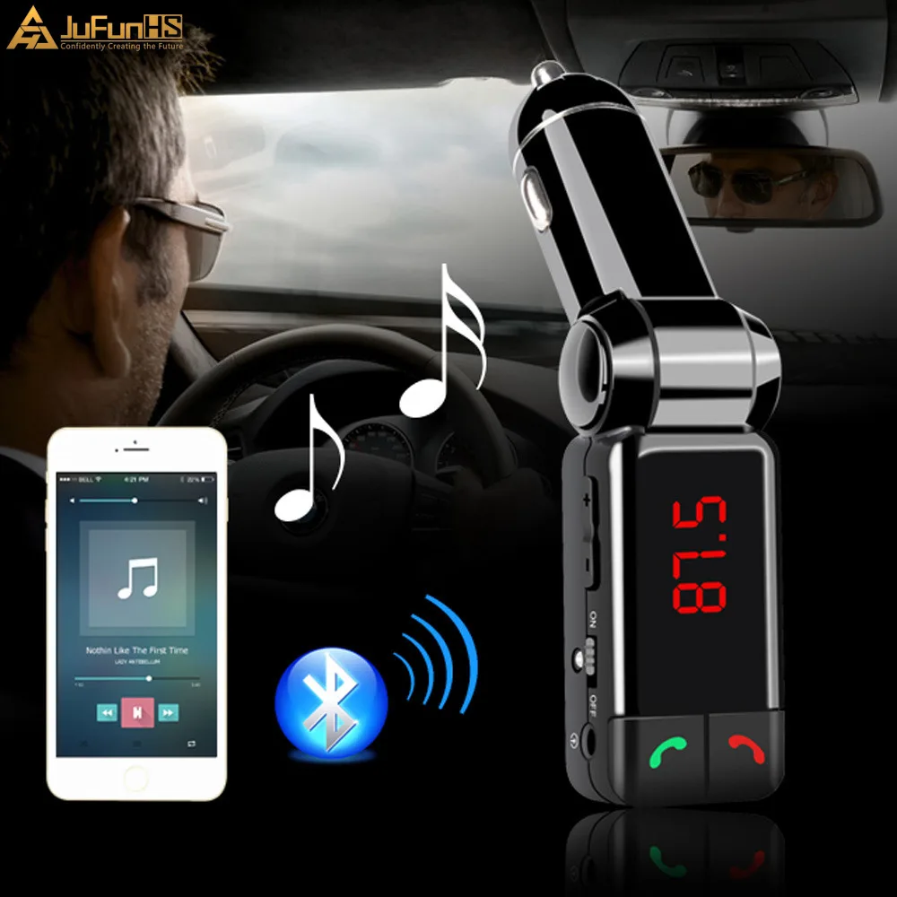 Автомобильный FM трансмиттер Bluetooth MP3 AUX для iphone Android USB зарядное устройство