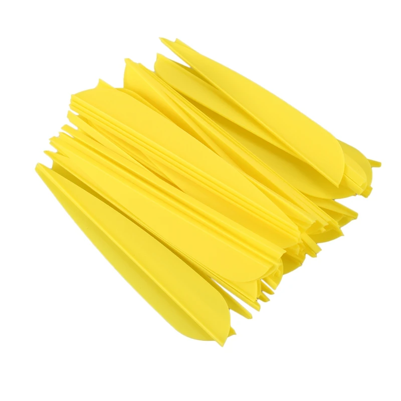 

Arrows Vanes 4 Inch Plastic Feather Fletching for DIY Archery Arrows 50 Pack(Yellow) #8
