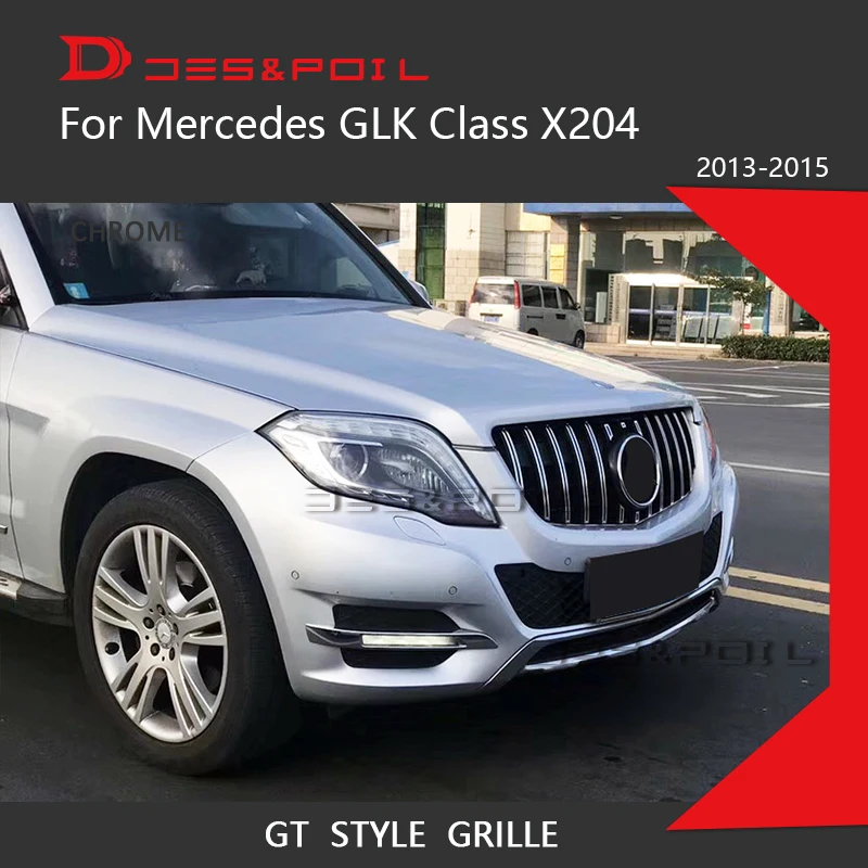 Вертикальная решетка GLK GT для Mercedes Benz Class X204 Facelift Решетка переднего бампера 2013 2015