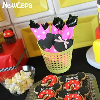 

Mickey Minnie Mouse Party Favors Plastic Knives Forks Spoons Kids Birthday Party Decoration Baby Shower Decoration Festa Mickey