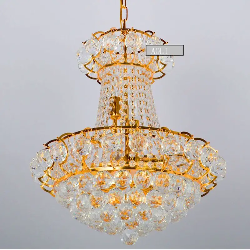 Gold /Chrome Crystal Chandelier Light Fixtures Led bulb home lighting
