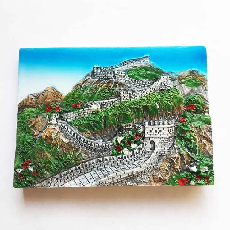 

Lychee The Great Wall Refrigerator Magnetic Sticker Famous Landscape Fridge Magnet Modern Home Kitchen Decoration