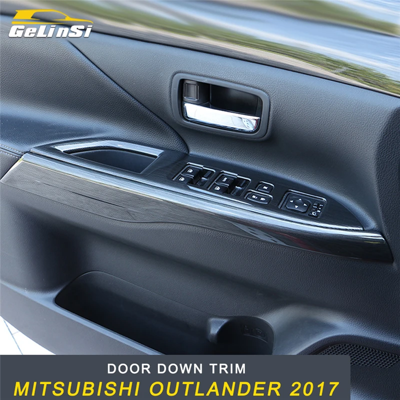 

GELINSI Inner Door Down Cover Trim Frame Sticker Interior Accessories for Mitsubishi Outlander 2017 Car Styling