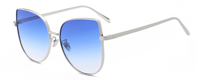 Шауна негабаритный для женщин металлическая оправа для очков в стиле кошачьи глаза брендовые дизайнерские модные мужские очки с прозрачными линзами - Цвет оправы: C4 Blue
