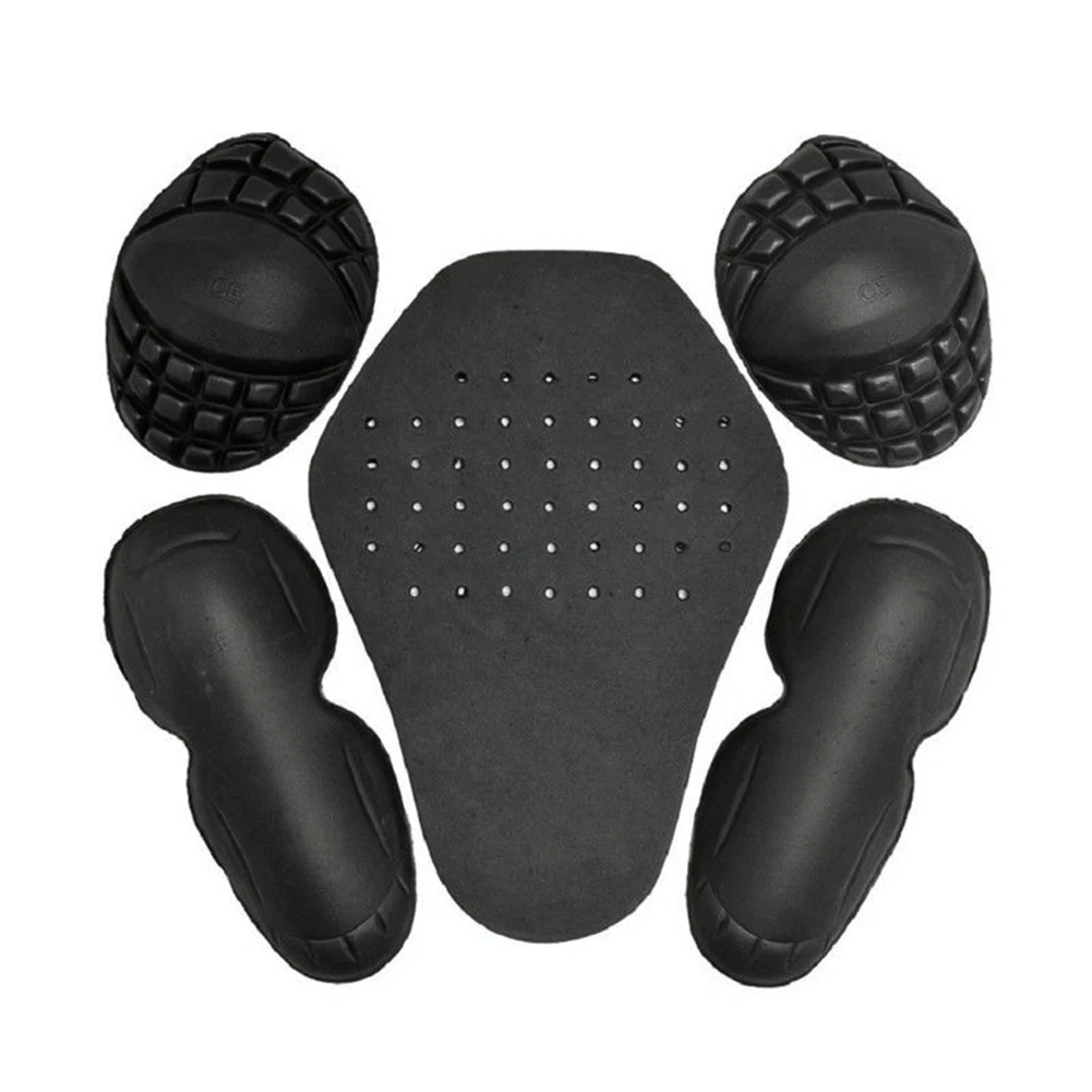 

5pcs Removable EVA Riding Shoulder Elbow Back Protectors Pads Set Motorcycle Protective Clothing Motorcycle Racing Protection