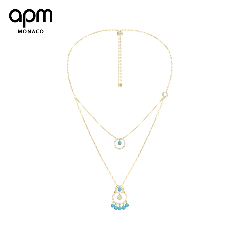 

APM Monaco Genuine AC3828XTUY Simple Clavicle Chain Pendant Necklace