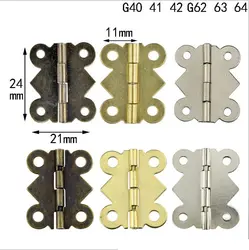 10 шт. 90/180 градусов 24*21 мм Бабочка малая навесная петля аксессуары для шкафов кружево петля деревянная коробка