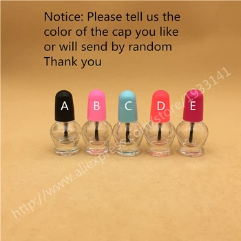 

Hot sale 20pcs/lot 1.5ml Clear Nail Polish Bottle ,1.5cc Small Glass Vials With Brush