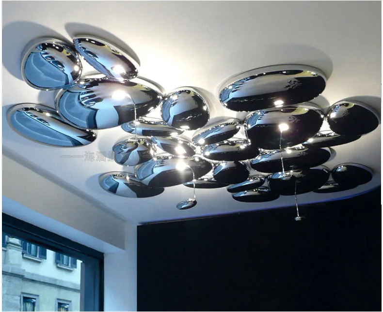 

LED Postmodern Nodic Alloy Chrome Water Drop LED Lamp.LED Light.Ceiling Lights.LED Ceiling Light.Ceiling Lamp For Foyer Bedroom