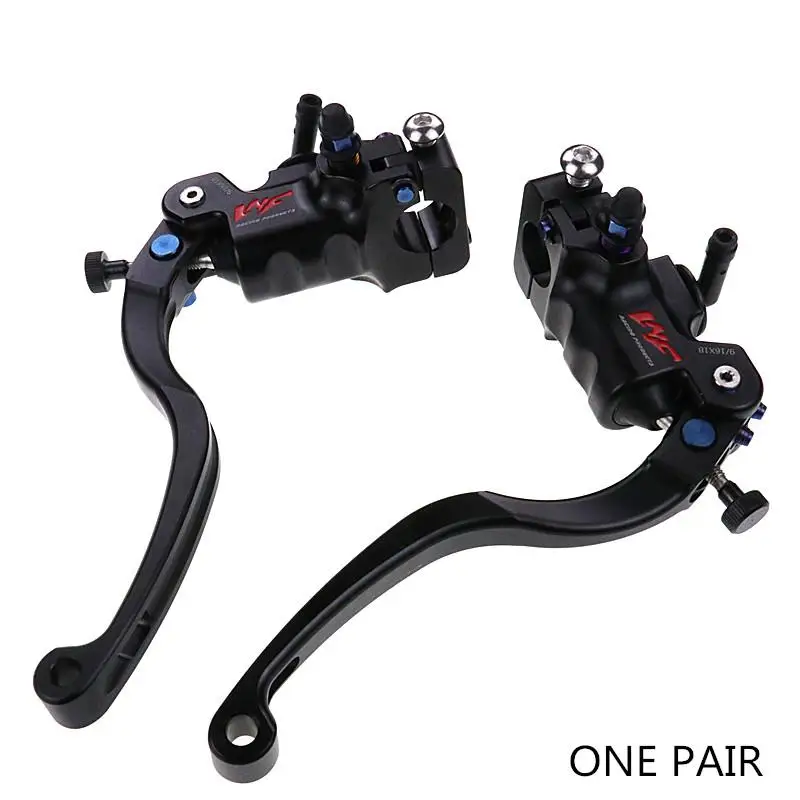 Motorcycle Brake Master Cylinder Brake Lever Pump Racing Quality 16x18mm Universal 7/8" For Honda Yamaha Kawasaki Suzuki Modify - Цвет: BLACK ONE PAIR