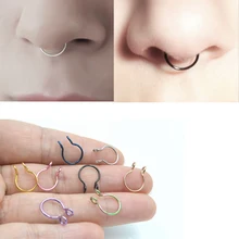 1 шт., модное регулируемое кольцо в нос, шпильки из нержавеющей стали, кольцо для перегородки, кольцо для пирсинга, кольцо в форме губ для женщин
