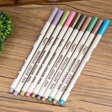 DIY Фото аксессуары для альбомов ручка для ручного счета цветная металлическая ручка перламутровый цвет свадебная вывеска Детские Канцелярские Принадлежности для граффити