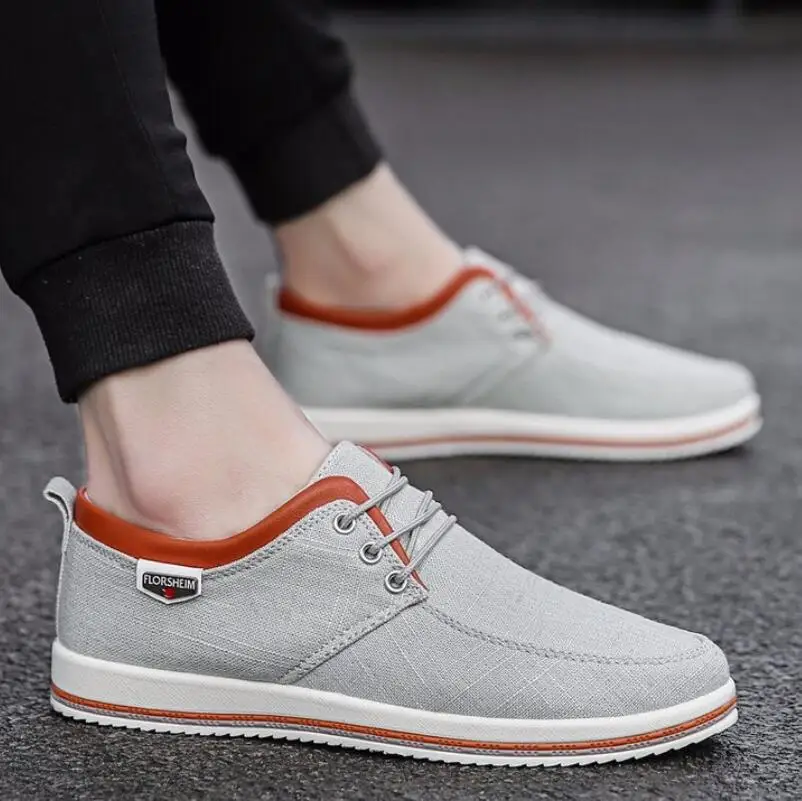 

Men light weight canvas lace up soft shoes man fashion lace up male flats men's zapatos de hombres personlizar zapatos D01338
