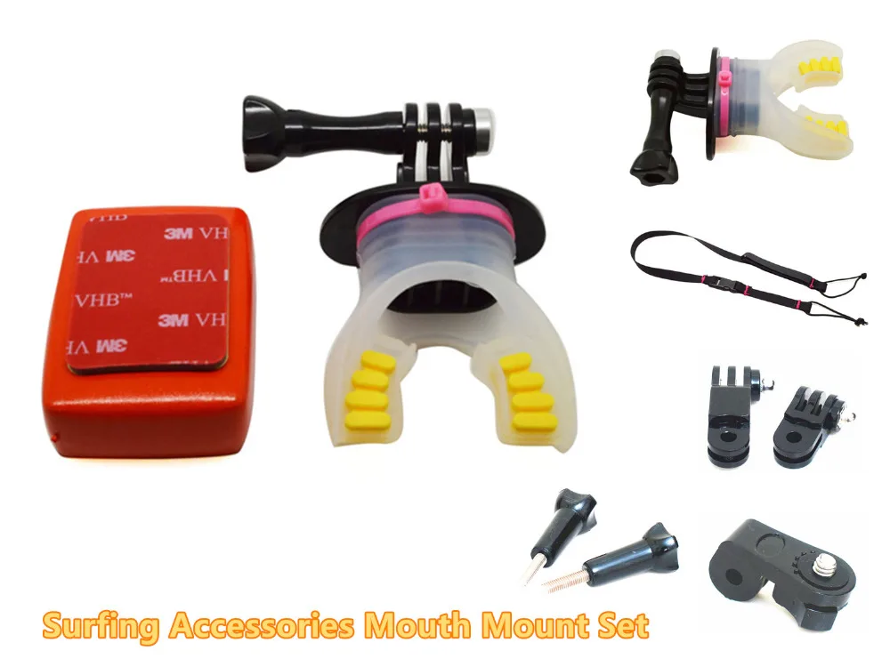 

Teeth Mouth Mount Adapter for Gopro Hero 4 5 6 7 Black Silver White SOOCOO Wimius Q1 DBPOWER APEMAN ieGeek KIPTOP SEENTRON