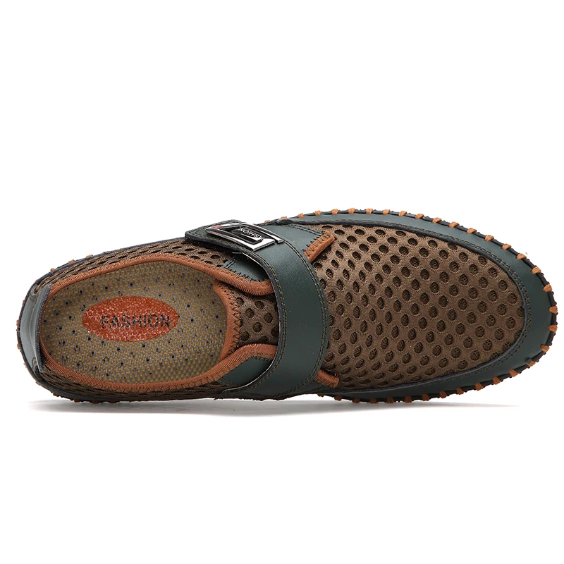 Merkmak Genuine Leather Summer Men's Shoes Hollow Breathable Loafers Men Casual Chaussure Homme Footwear Flat Moccasins Shoes Merkmak Genuine Leather Summer Men's Shoes Hollow Breathable Loafers Men Casual Chaussure Homme Footwear Flat Moccasins Shoes