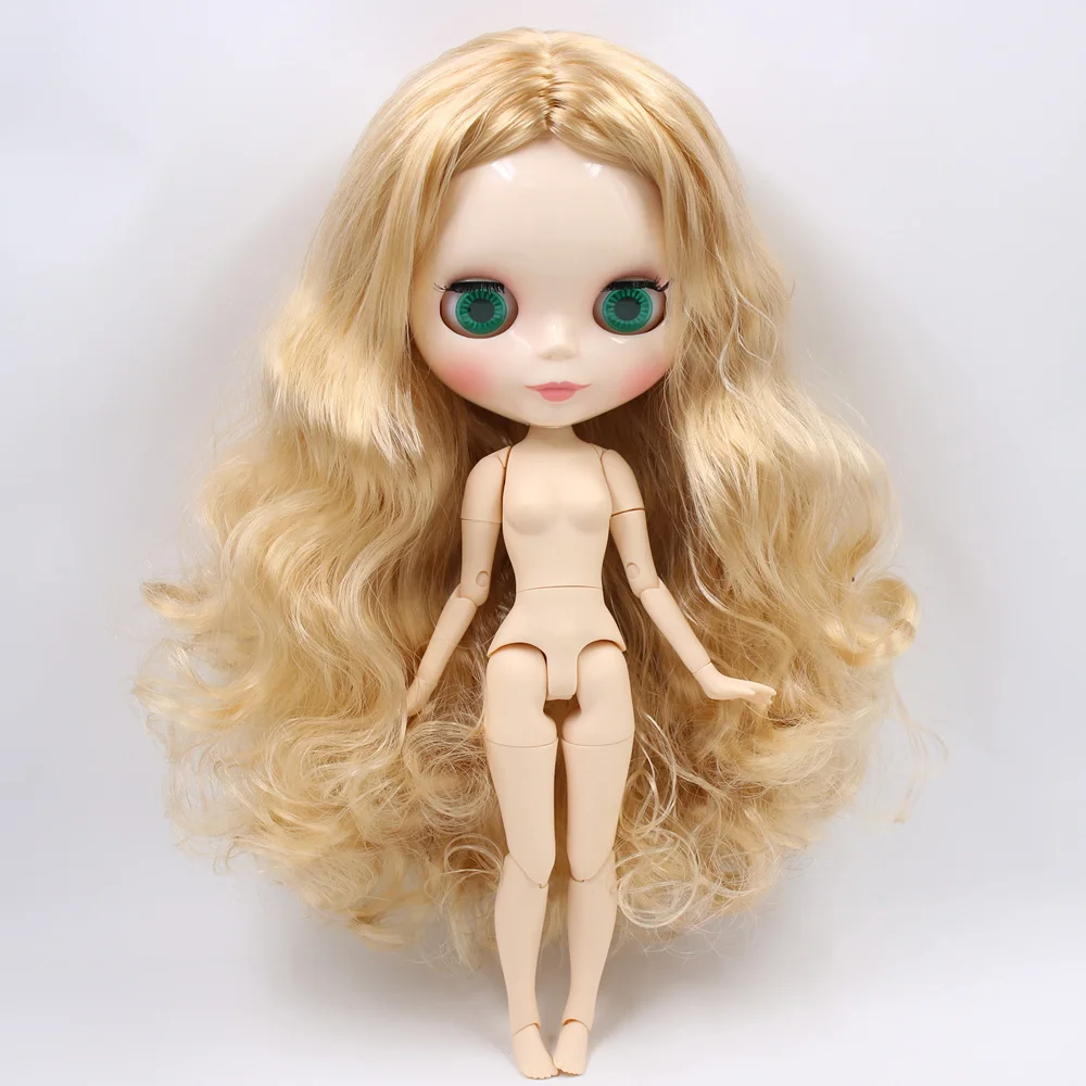 Sofia - Premium Custom Neo Blythe Dukke med blondt hår, hvit hud og skinnende søtt ansikt 4