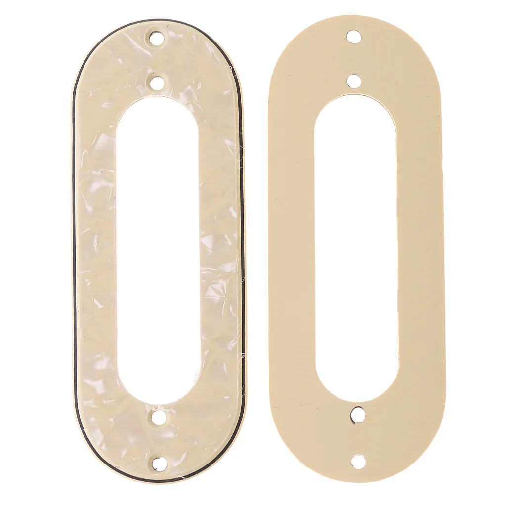 3 piece Durable Guitar Pickup Metal Frame Single Coil Mounting Surround Ring for ST TL Guitar Parts Beige